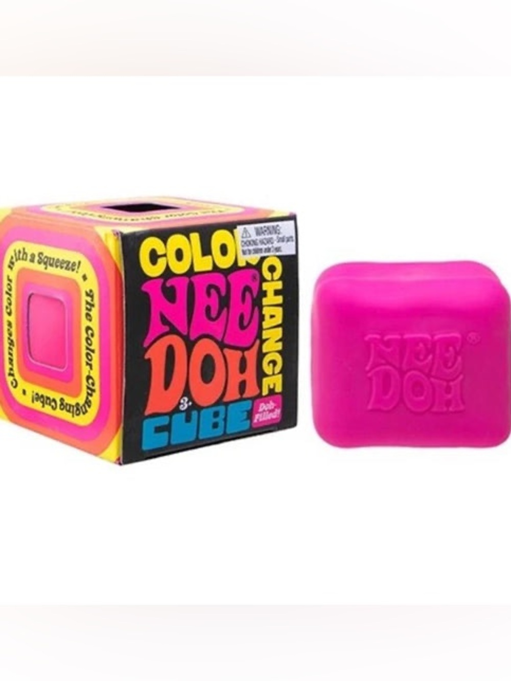 SCHYLLING | Color NeeDoh Change Cube - Pink and Yellow Box
